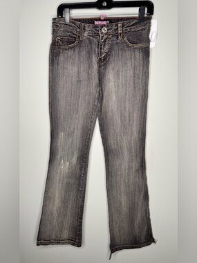 Y2K Vintage Bubblegum Low Rise Grey Washed Denim Jeans - Juniors Size 5/6